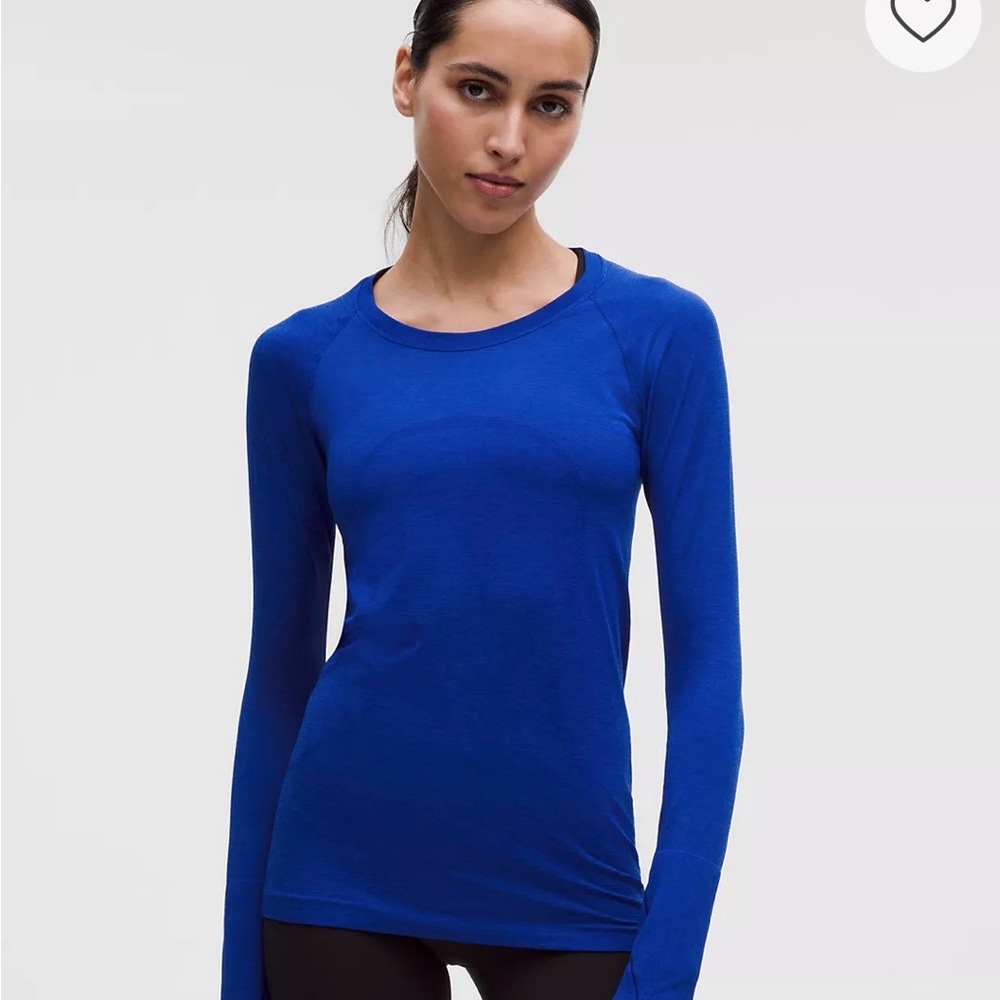 Lululemon Women's Swiftly Tech Long-Sleeve Shirt 2.0 Hip Length Galactic Cobalt